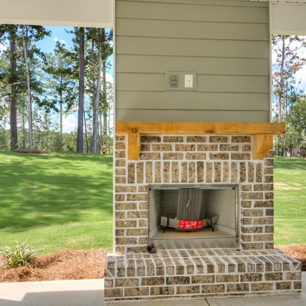 Exterior Brick Fireplace